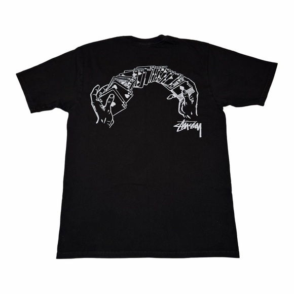 Stussy Shuffle Pigment Dyed Tee in Black - Picture 3 of 5